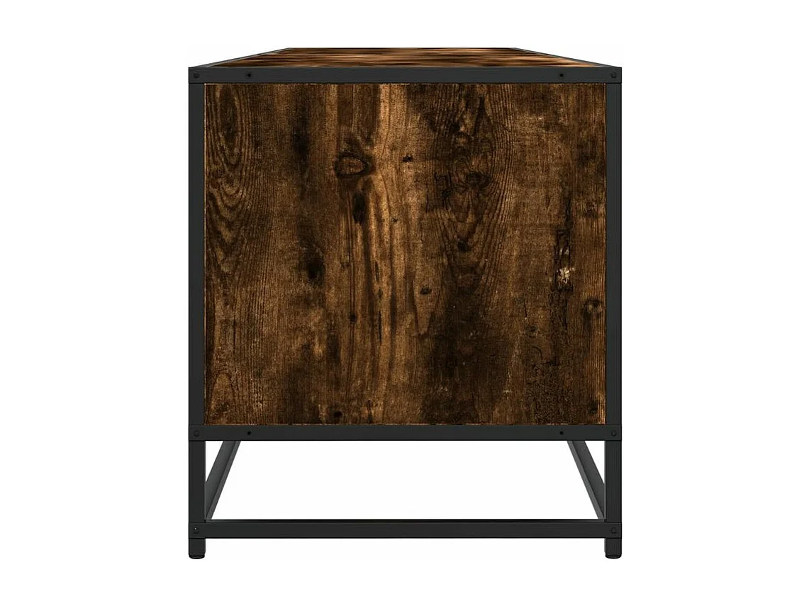 Meuble TV chêne fumé 180x40x46 bois d'ingénierie