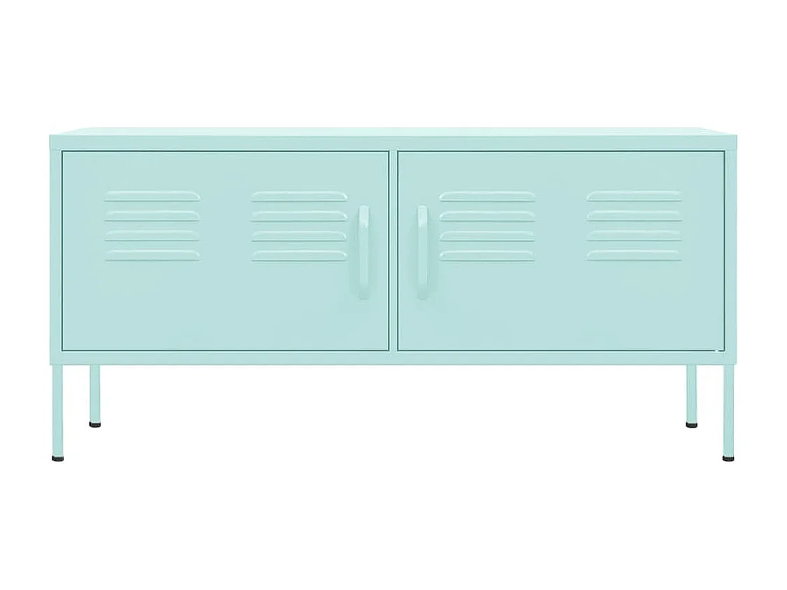 Meuble TV Vert menthe 105x35x50 Acier