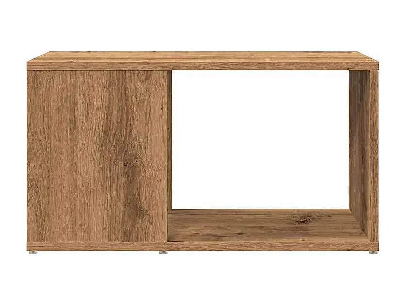 Meuble TV chêne artisanal 60x24x32 bois d'ingénierie