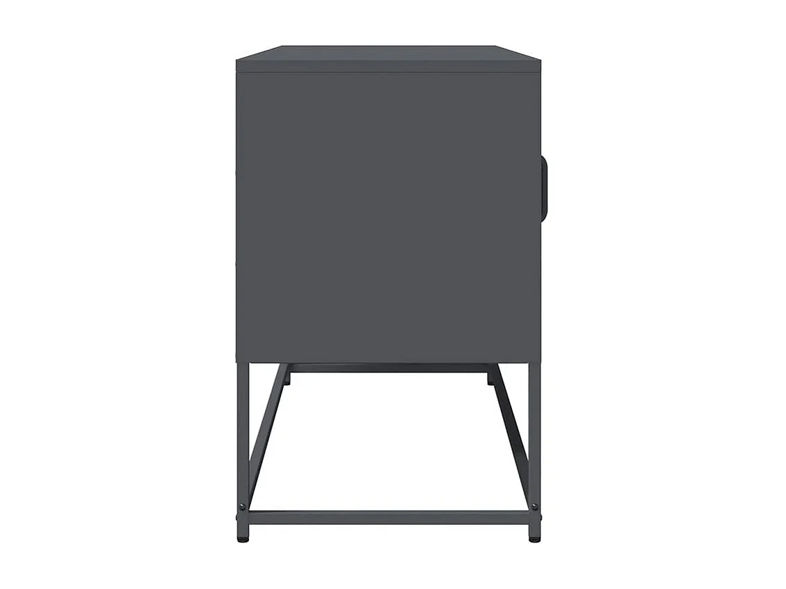 Meuble TV anthracite 100,5x39x60,5 acier laminé à froid