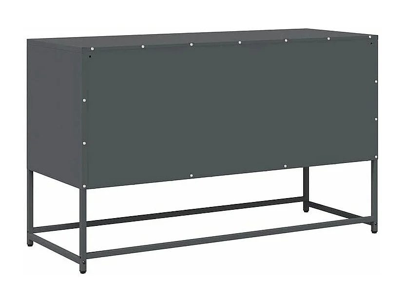 Meuble TV anthracite 100,5x39x60,5 acier laminé à froid