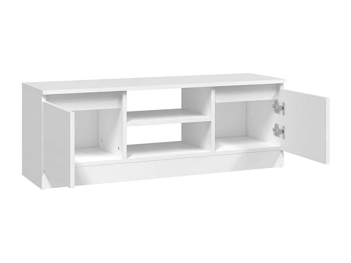 Meuble TV avec porte Blanc 102x30x36
