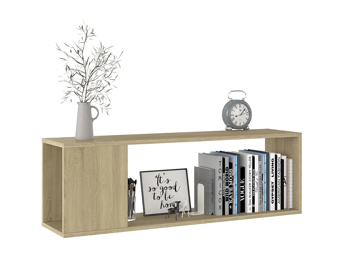 Meuble TV Chêne sonoma 100x24x32