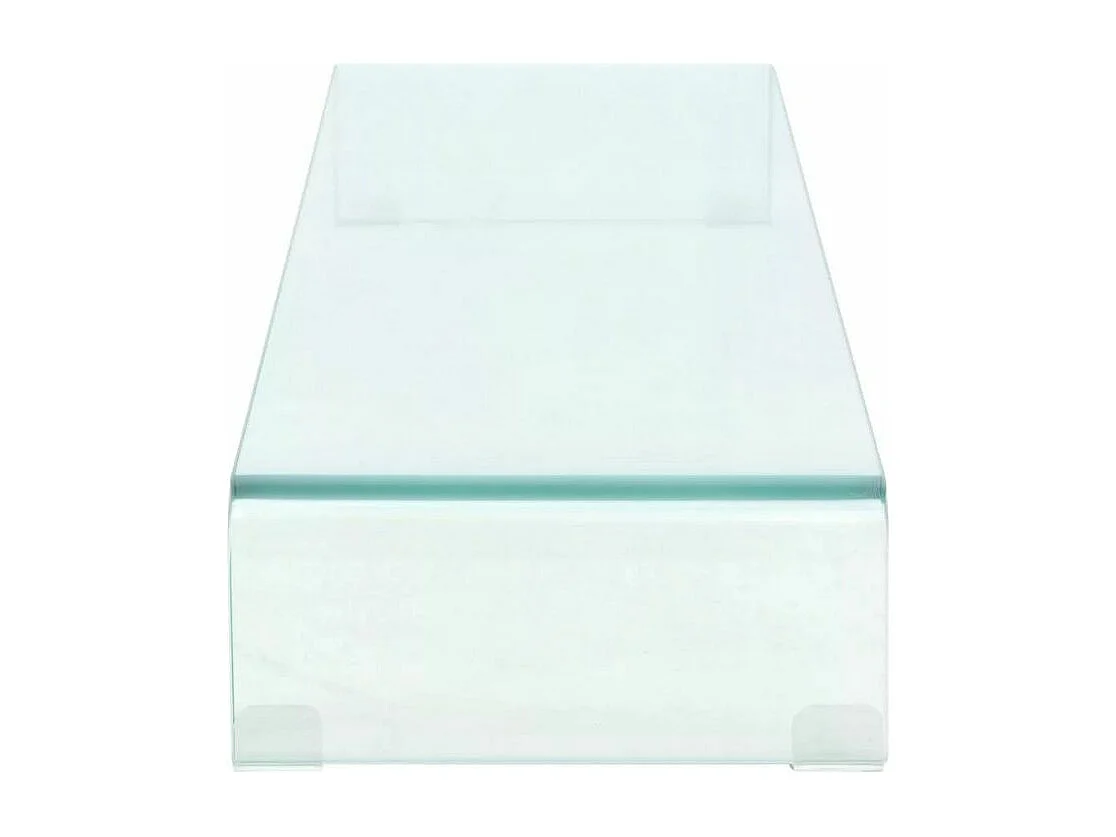 Meuble TV verre trempé transparent Martial L 110