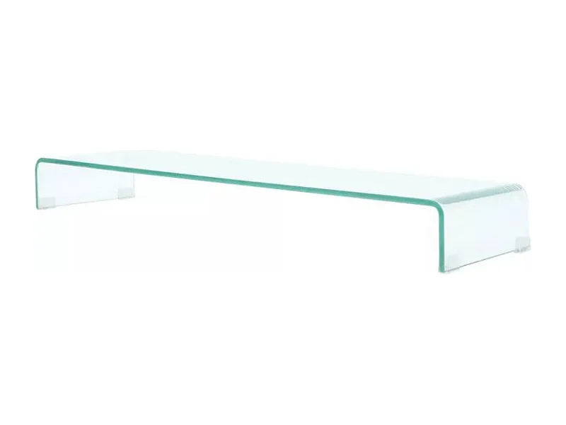 Meuble TV verre trempé transparent Martial L 110