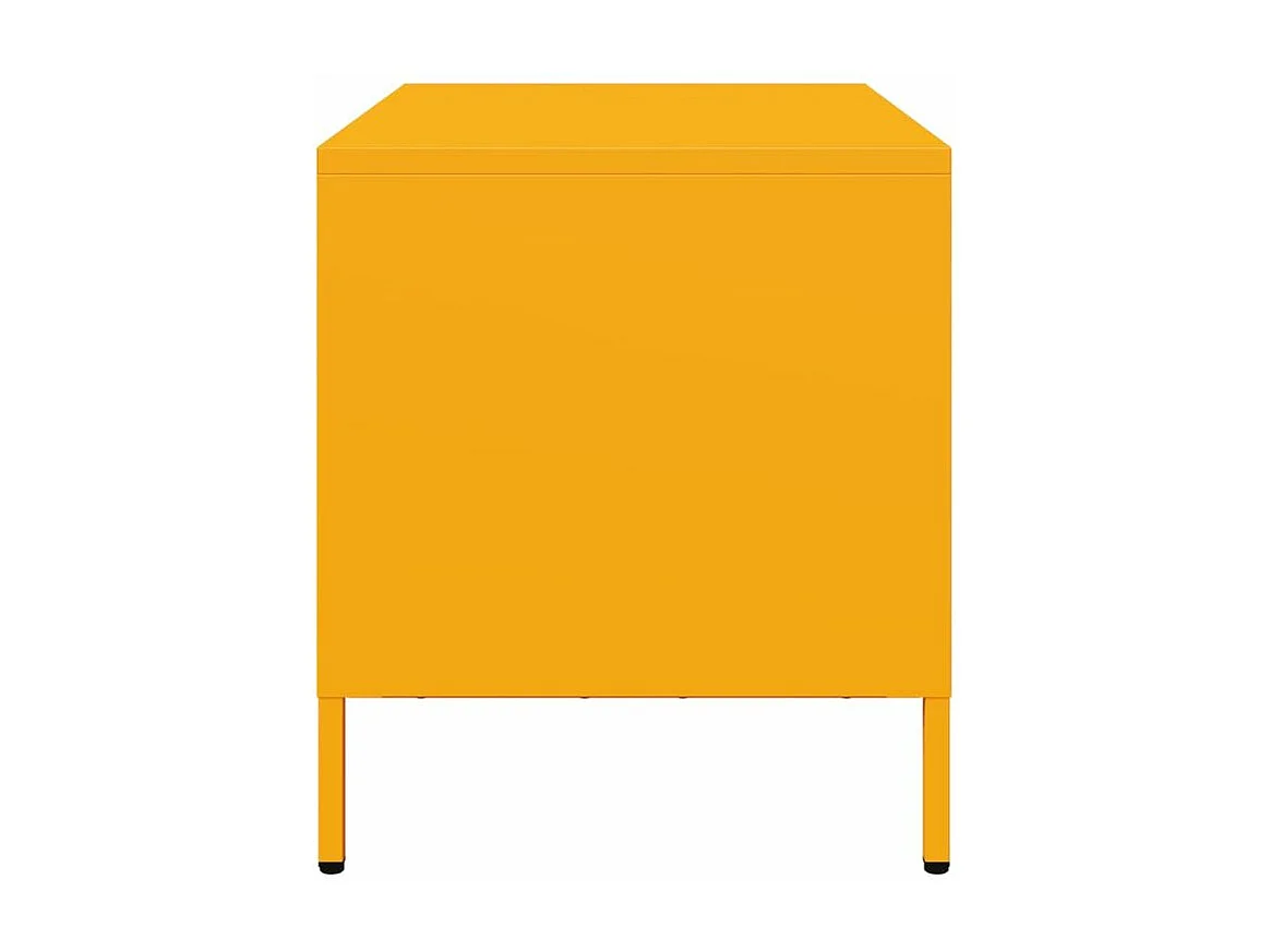 Meuble TV jaune moutarde 68x39x43,5 acier laminé à froid