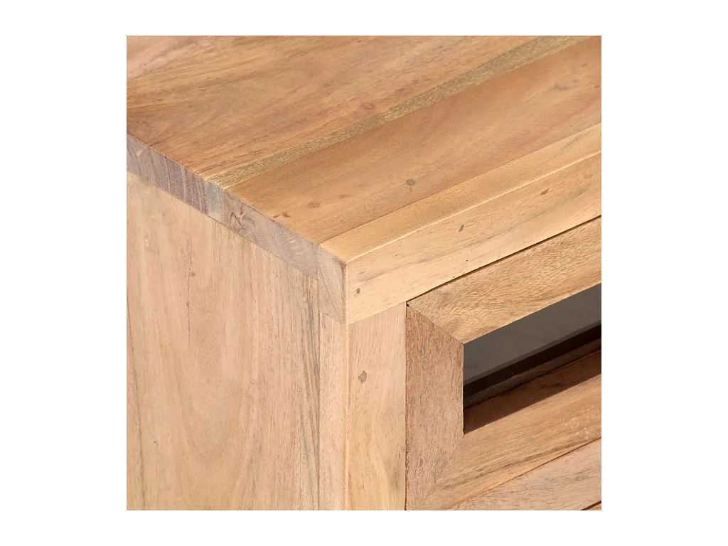 Meuble TV 110x30x40 Bois d'acacia massif 3