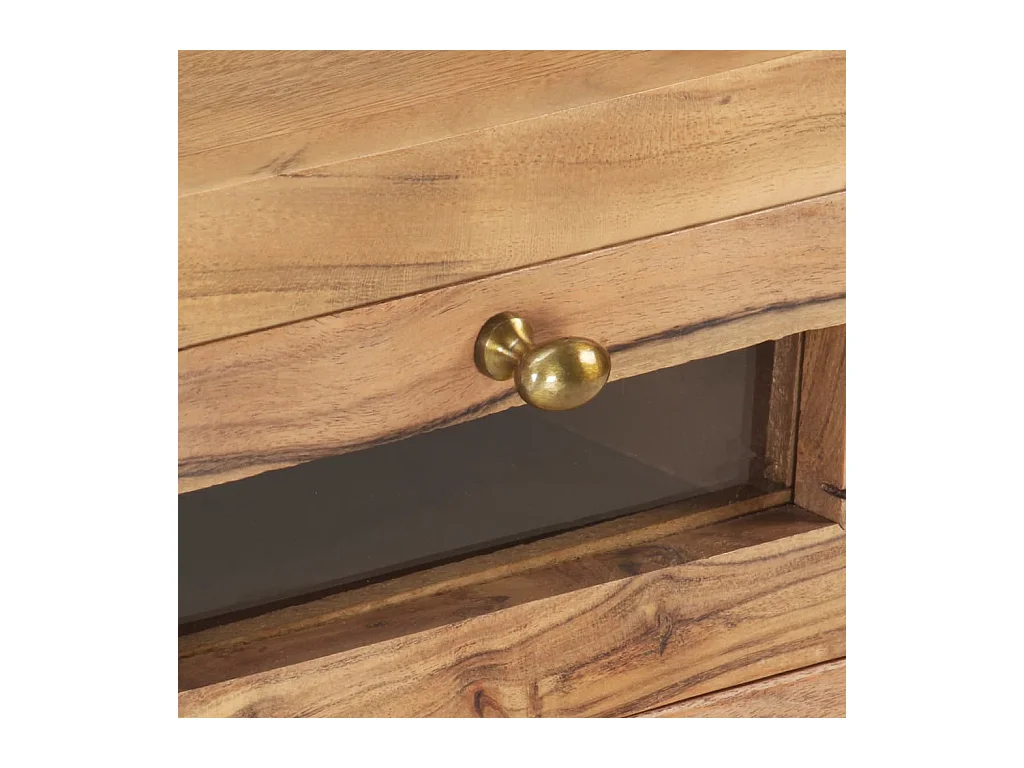 Meuble TV 110x30x40 Bois d'acacia massif 3