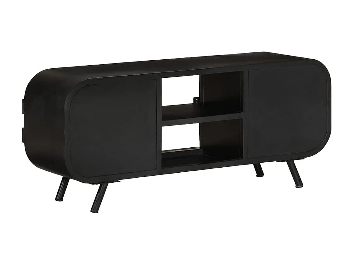 Meuble TV 110x30x45 Bois de manguier brut 2