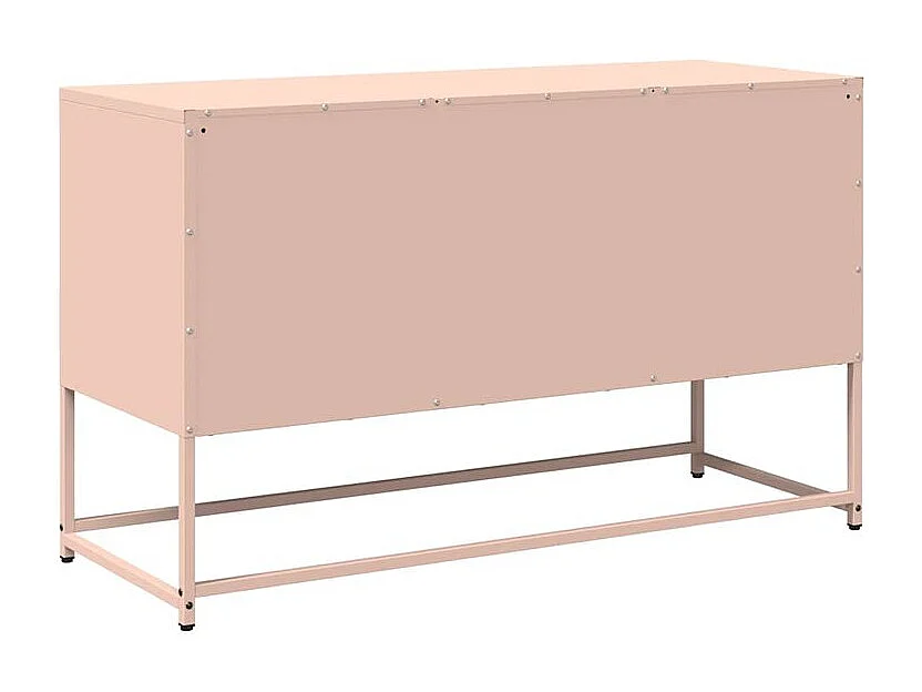 Meuble TV rose 100,5x39x60,5 acier