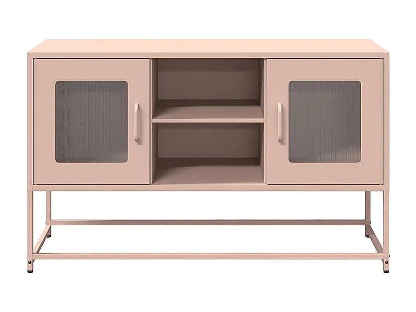 Meuble TV rose 100,5x39x60,5 acier