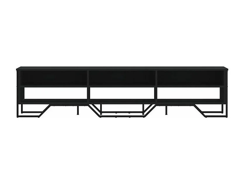 Meuble TV noir 180x34x41 bois d'ingénierie