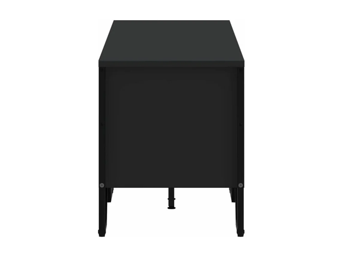 Meuble TV noir 180x34x41 bois d'ingénierie