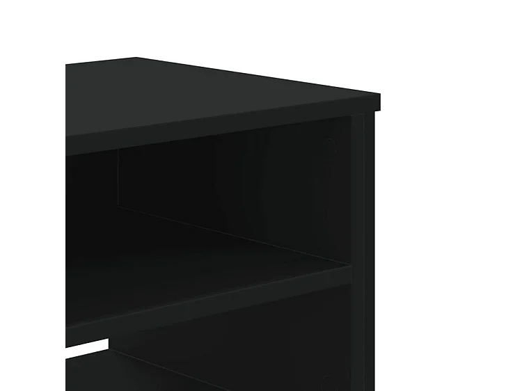 Meuble TV noir 180x34x41 bois d'ingénierie