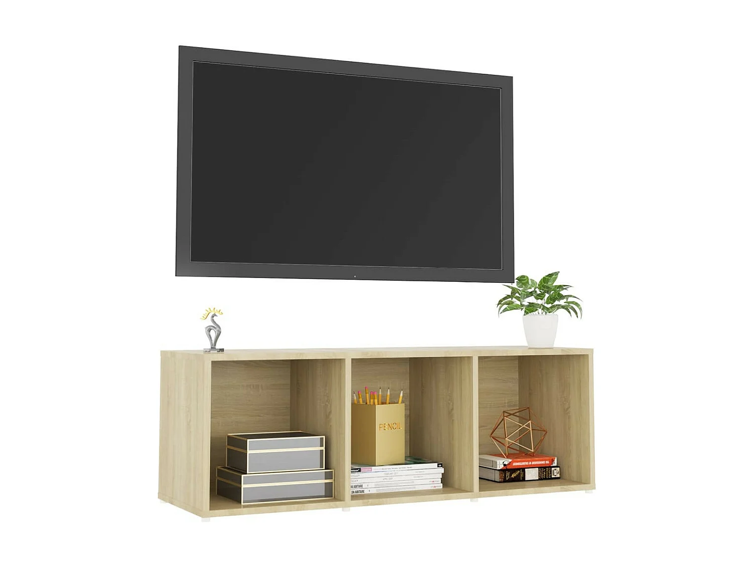 Meuble TV Chêne sonoma 107x35x37