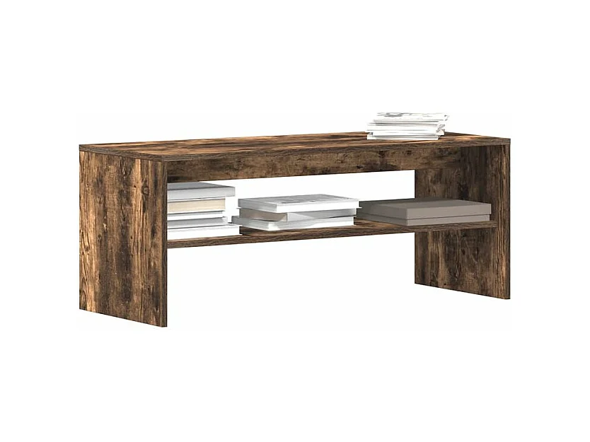Meuble TV Chêne fumé 100x40x40 Bois d'ingénierie