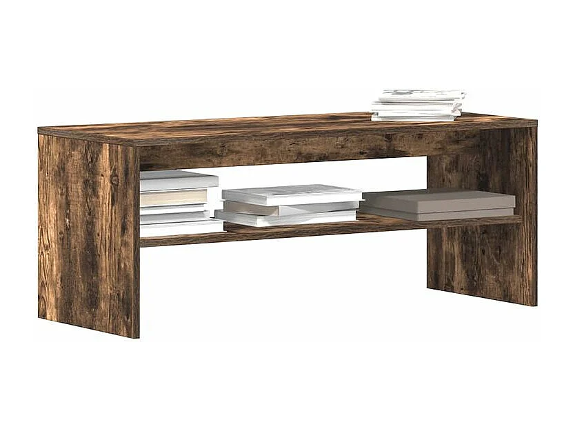 Meuble TV Chêne fumé 100x40x40 Bois d'ingénierie