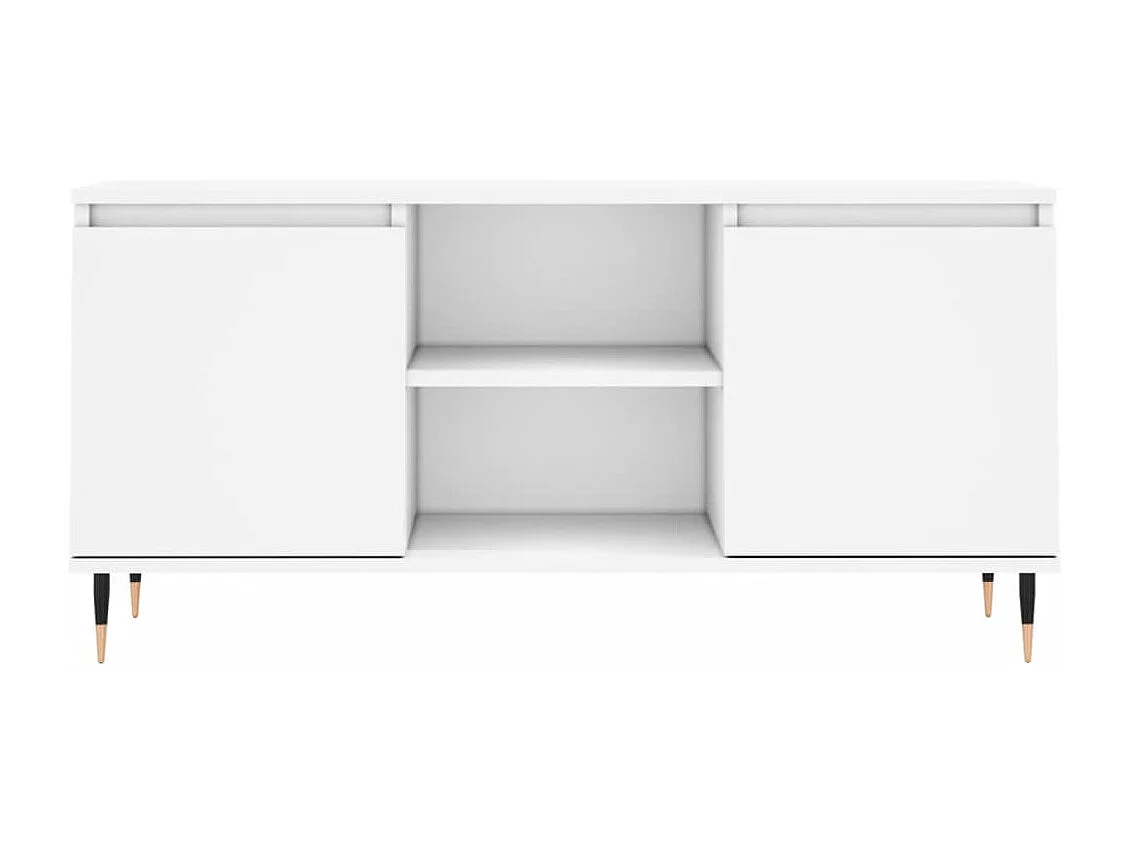 Meuble TV blanc 104x35x50 bois d'ingénierie