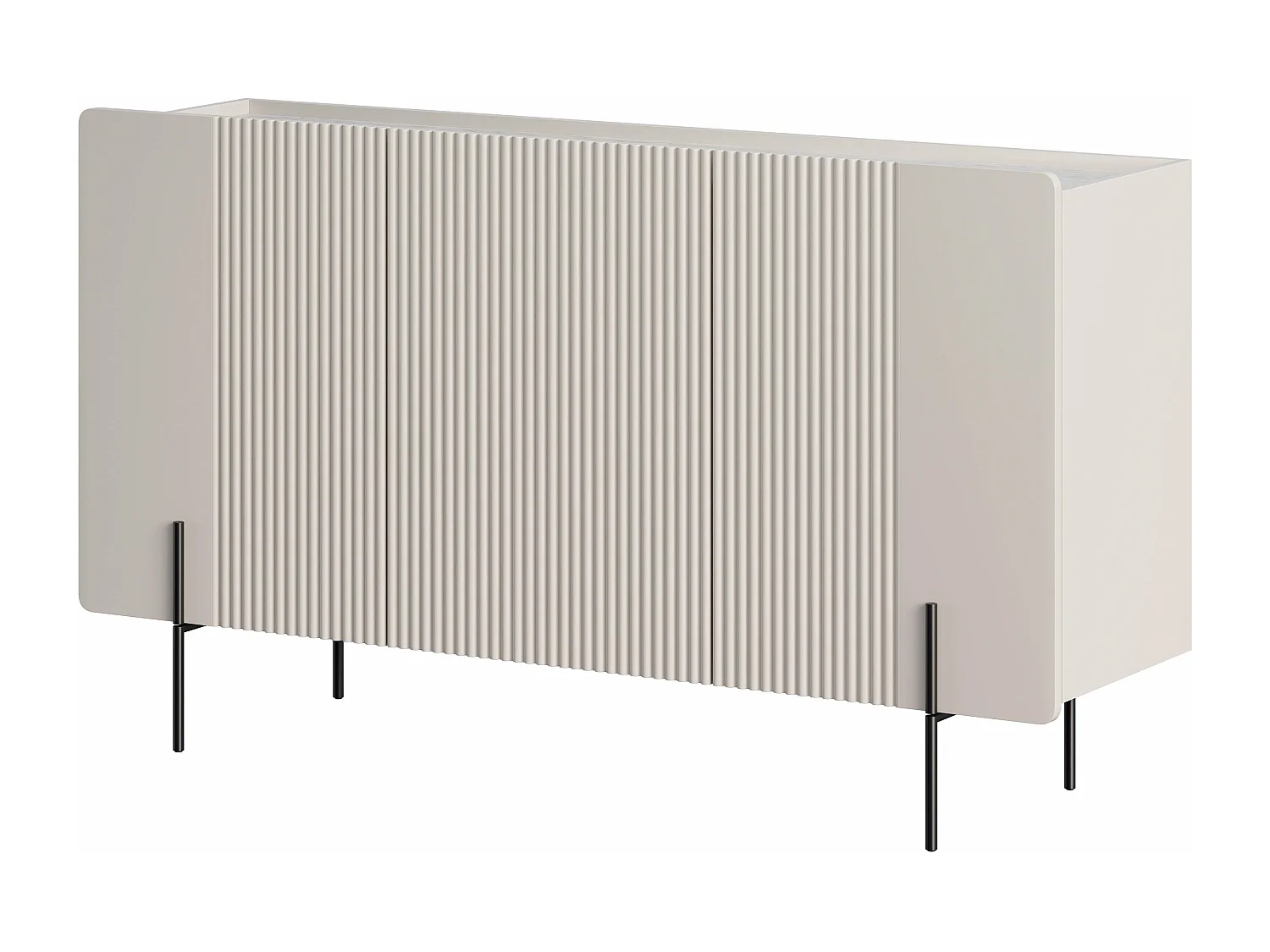 3-deurs buffetkast met kasjmier metaal bont 150x87 cm