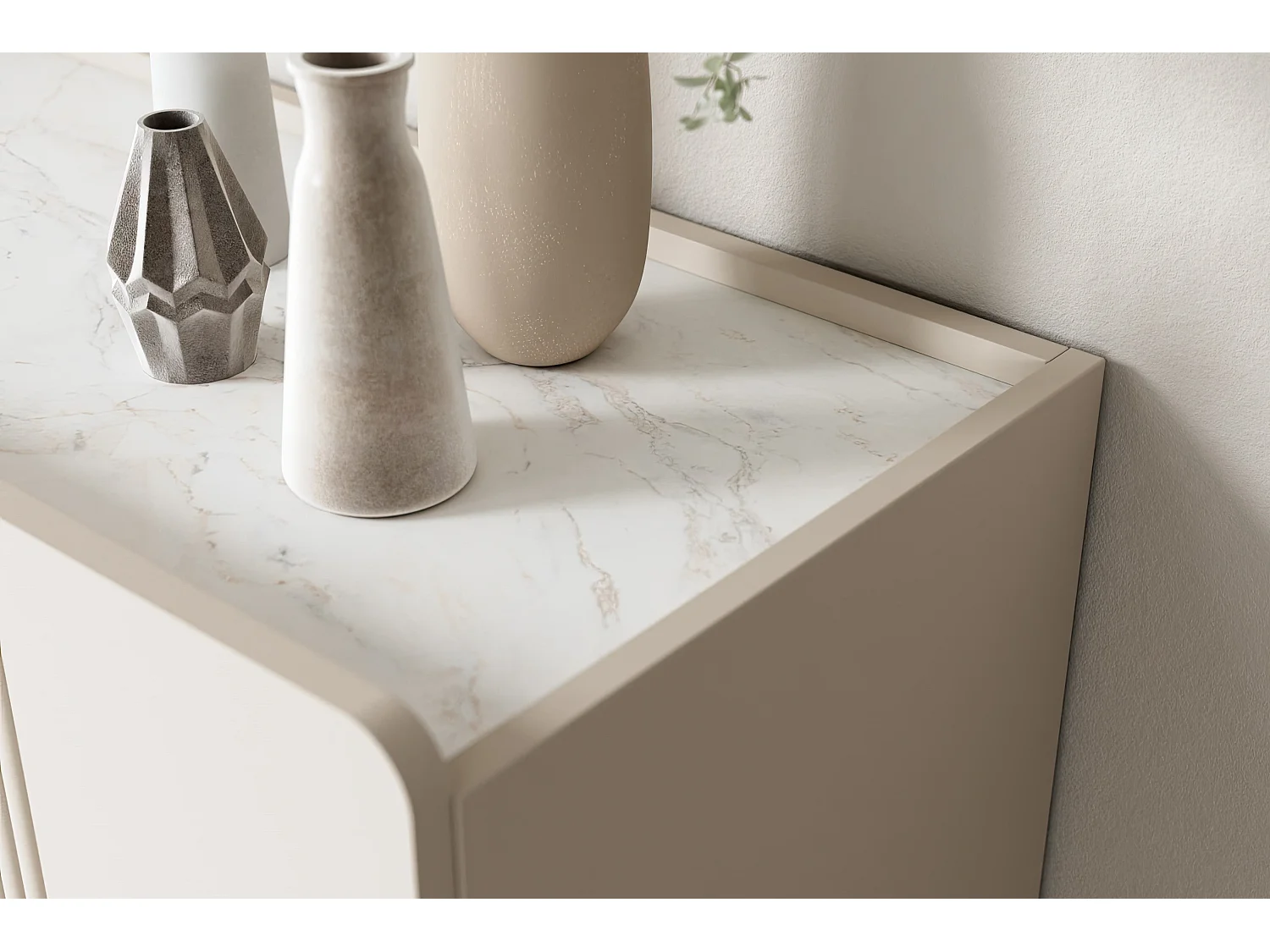 3-deurs buffetkast met kasjmier metaal bont 150x87 cm