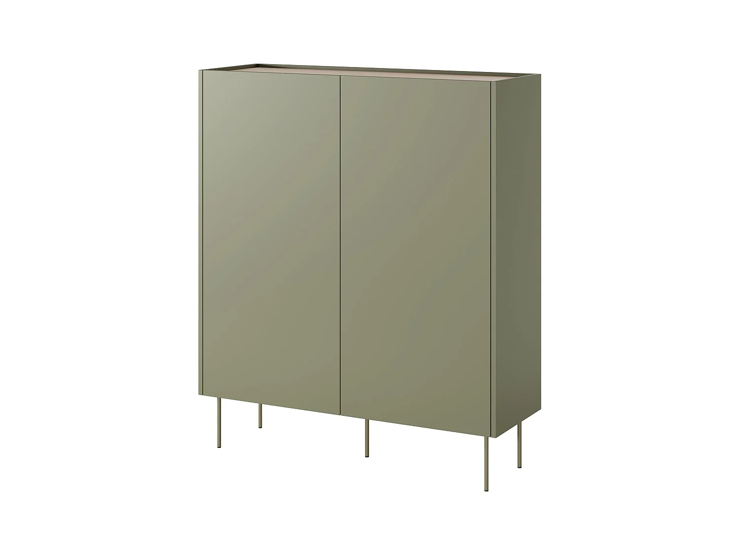 Sideboard 2 Türen 2 Schubladen mit Metallfuß 120x140 cm