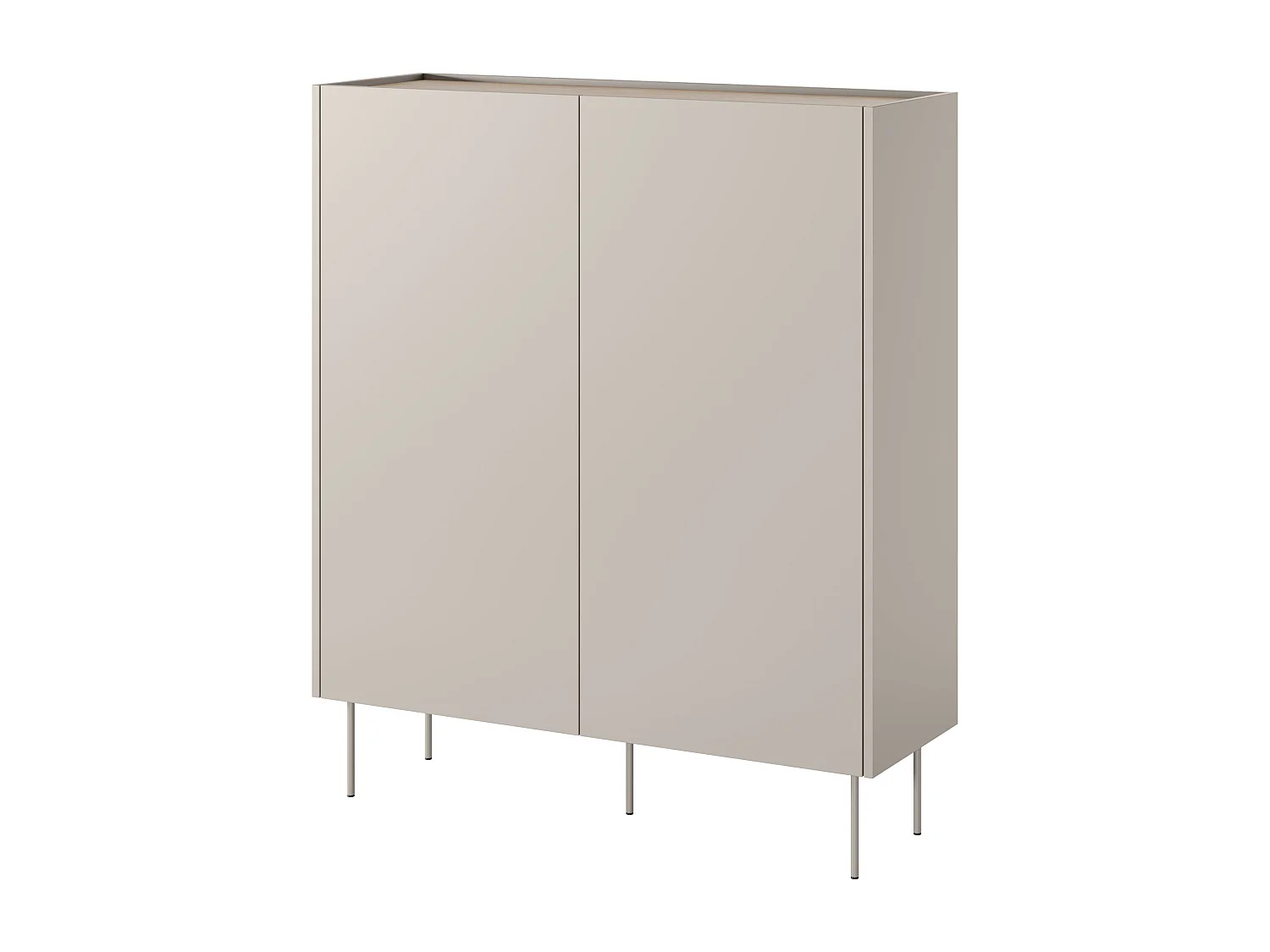 Buffet 2 deuren 2 laden met metalen voet 120x140 cm