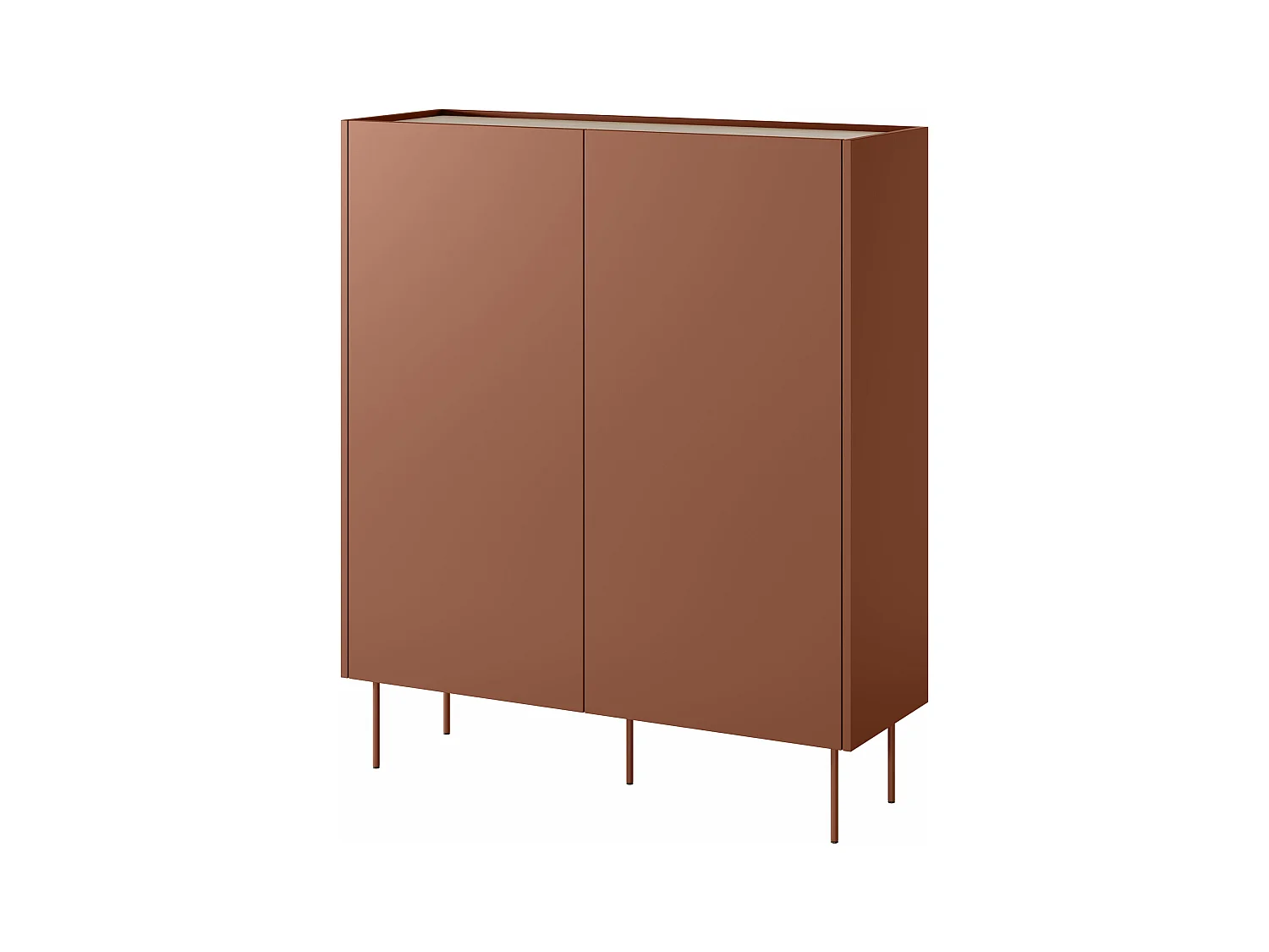 Aparador 2 portas 2 gavetas com pé metálico 120x140 cm