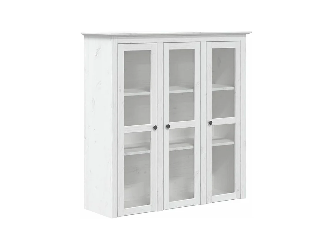 Buffet BODO blanc 115,5x43x200,5 bois massif de pin