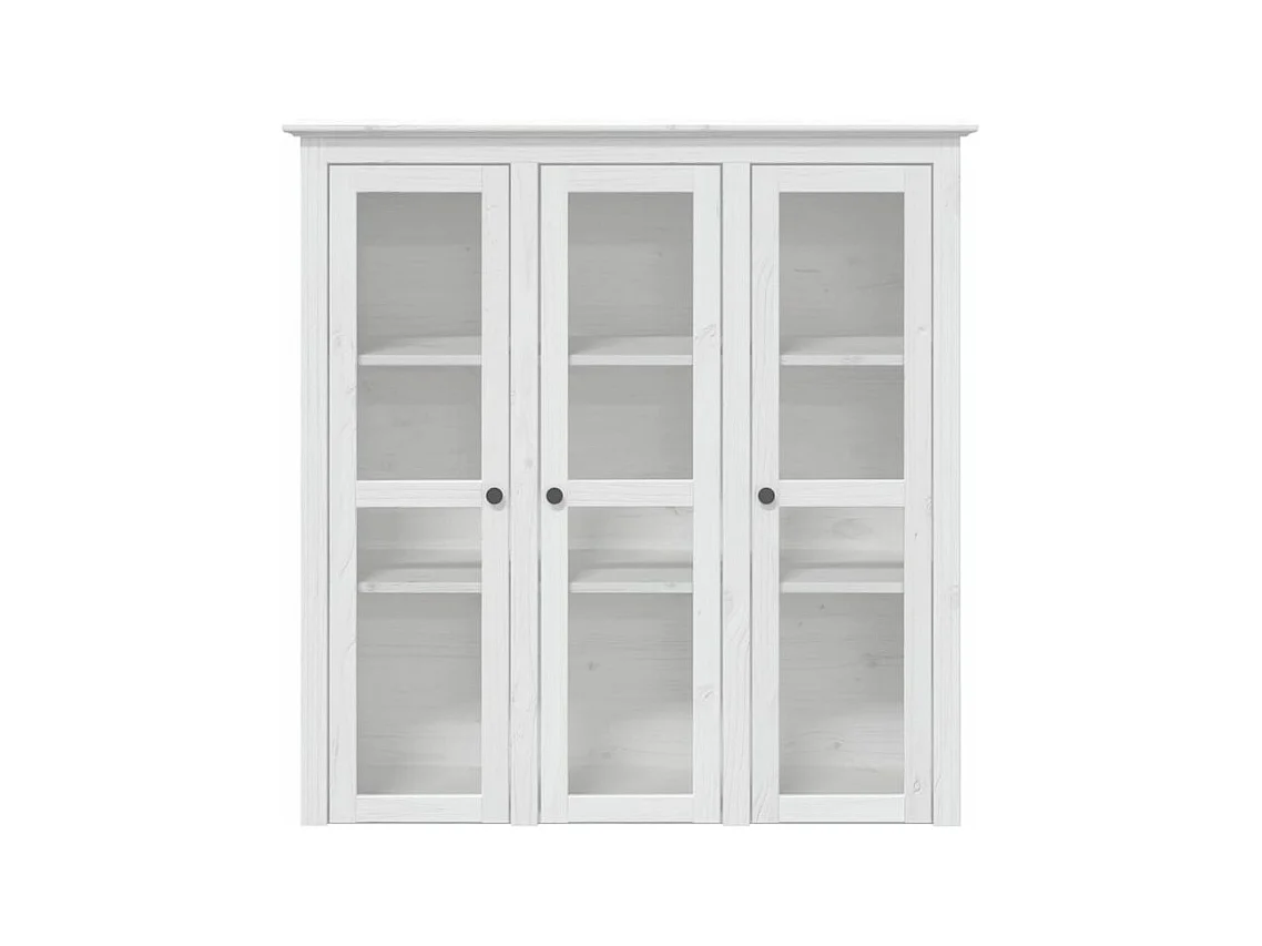 Buffet BODO blanc 115,5x43x200,5 bois massif de pin