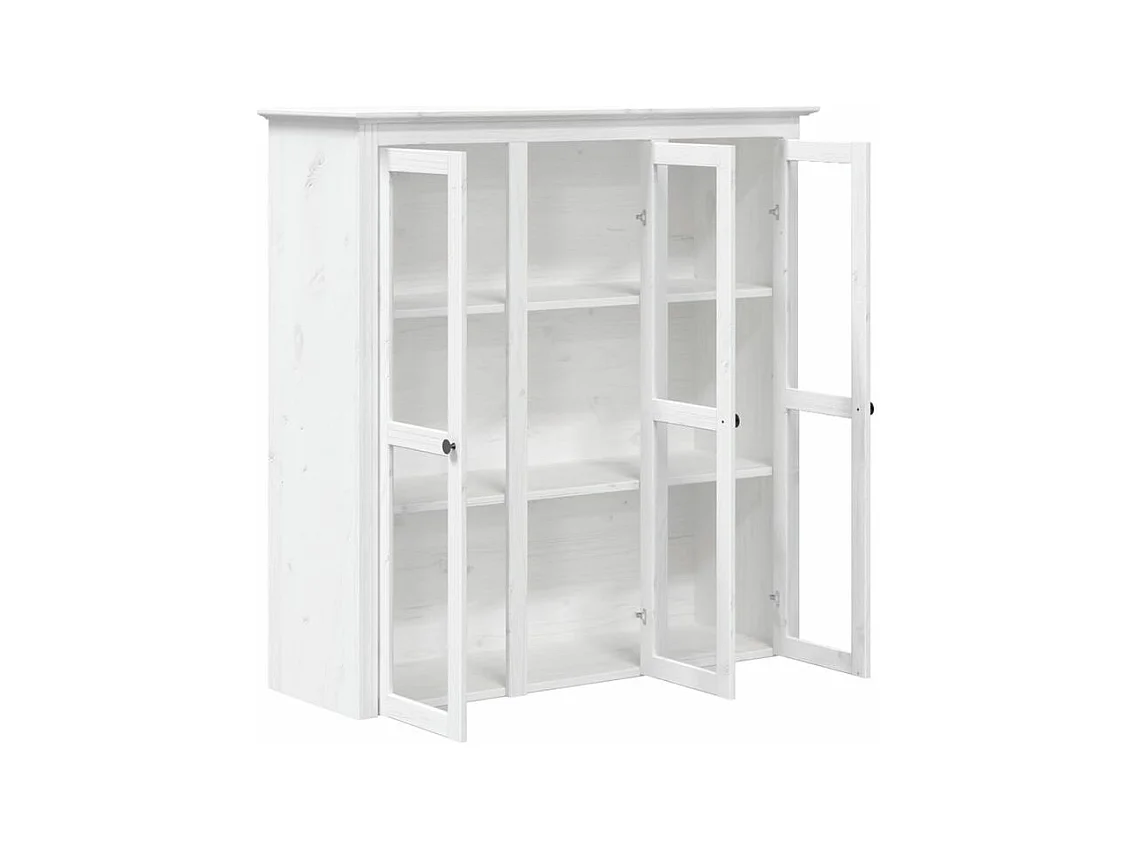 Buffet BODO blanc 115,5x43x200,5 bois massif de pin