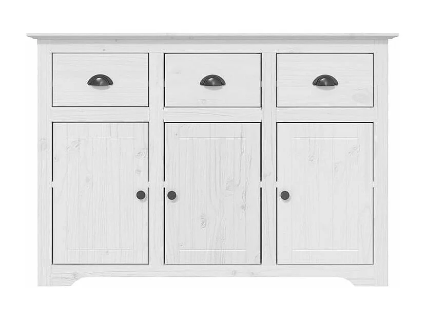 Buffet BODO blanc 115,5x43x200,5 bois massif de pin