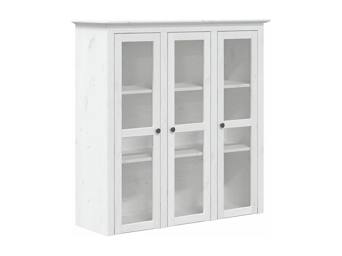 Buffet BODO blanc 115,5x43x200,5 bois massif de pin