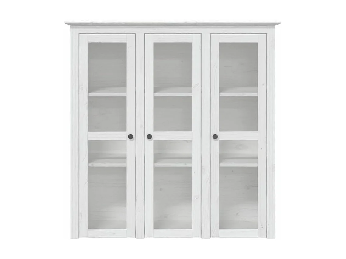 Buffet BODO blanc 115,5x43x200,5 bois massif de pin