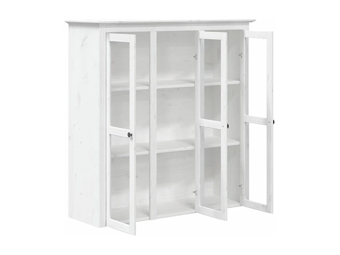 Buffet BODO blanc 115,5x43x200,5 bois massif de pin