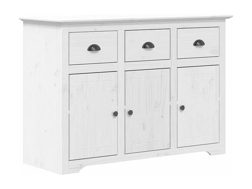 Buffet BODO blanc 115,5x43x200,5 bois massif de pin