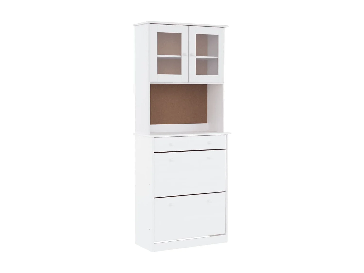 Buffet ALTA blanc 77x35x188 bois massif de pin