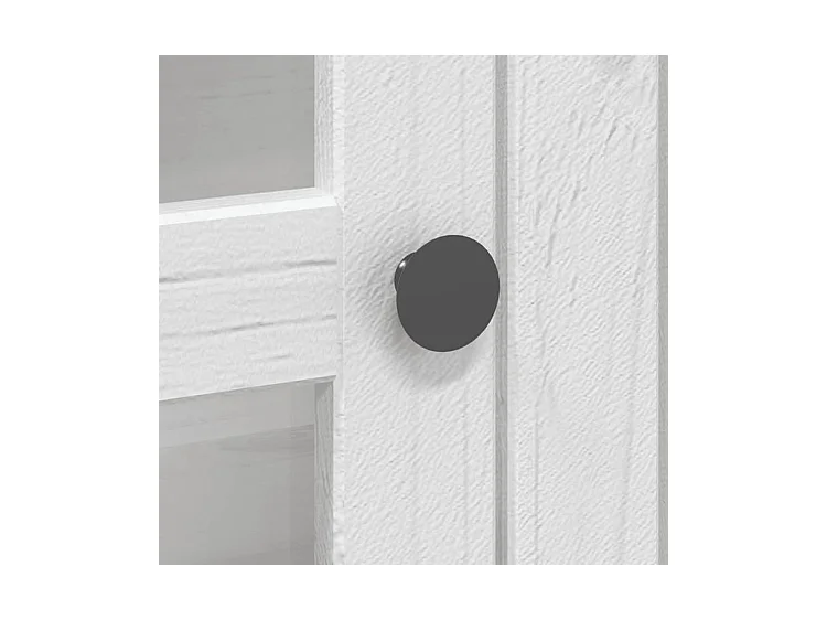 Buffet BODO blanc et marron 115,5x43x200,5 bois massif de pin