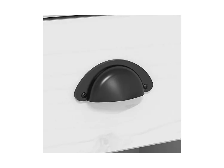 Buffet BODO blanc et marron 115,5x43x200,5 bois massif de pin