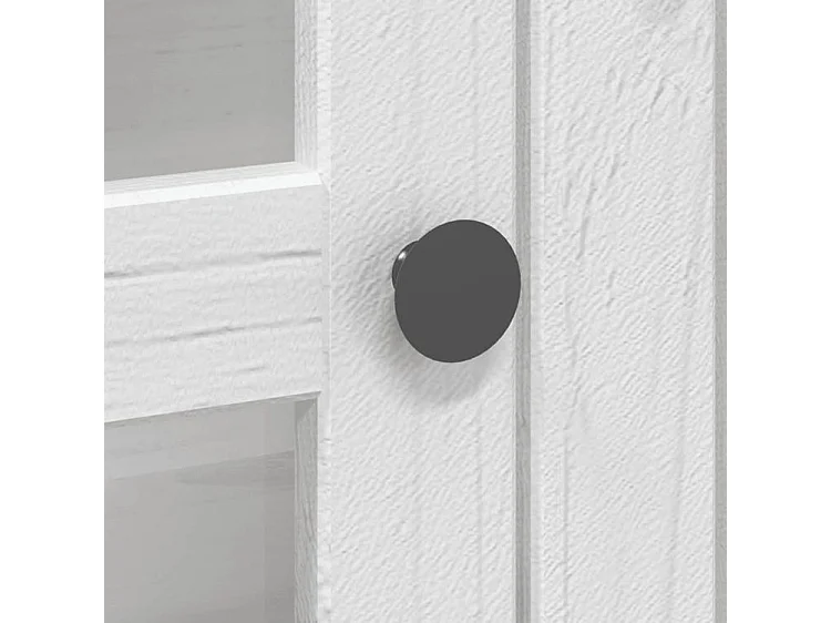 Buffet BODO blanc et marron 115,5x43x200,5 bois massif de pin