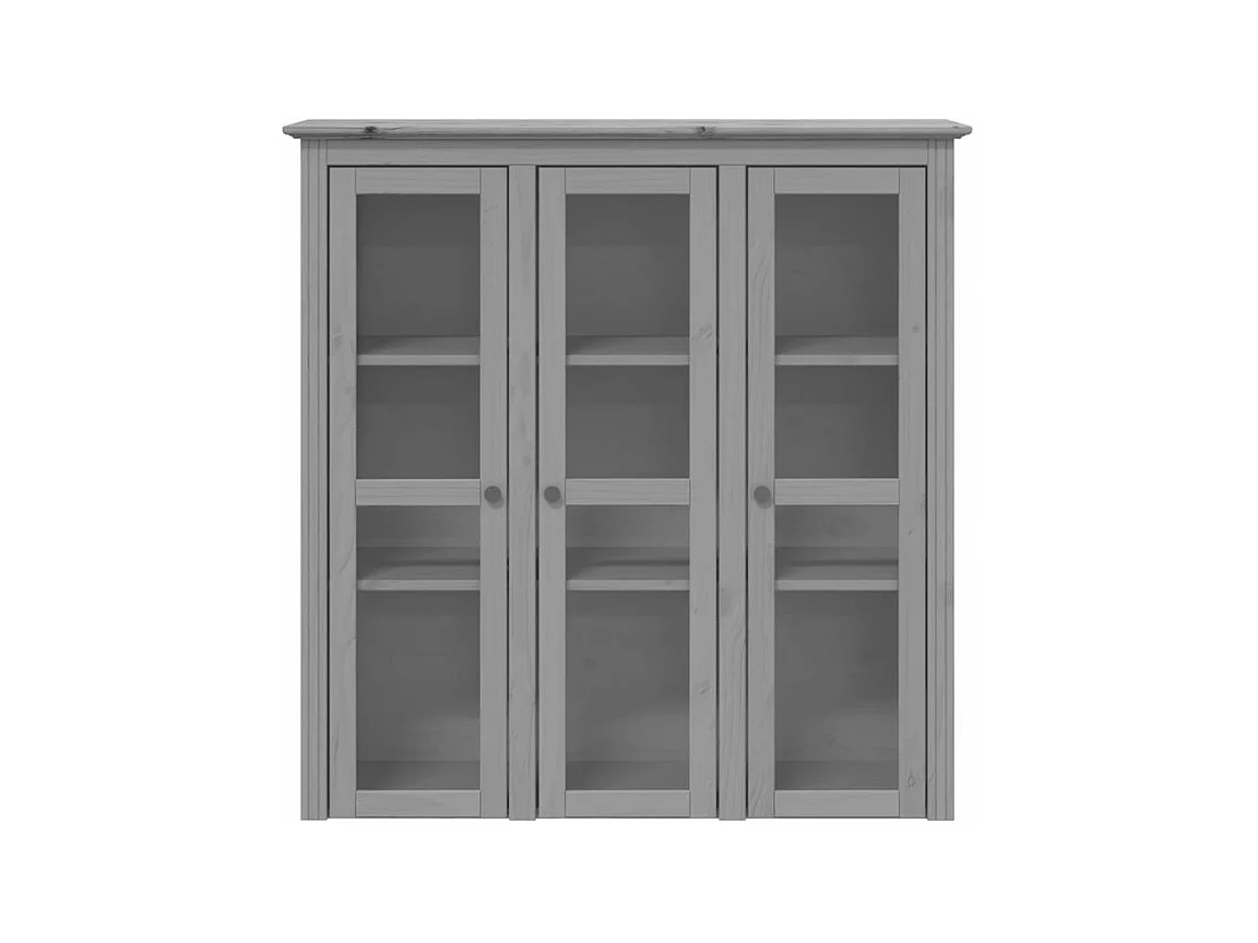 Buffet BODO gris 115,5x43x200,5 bois massif de pin