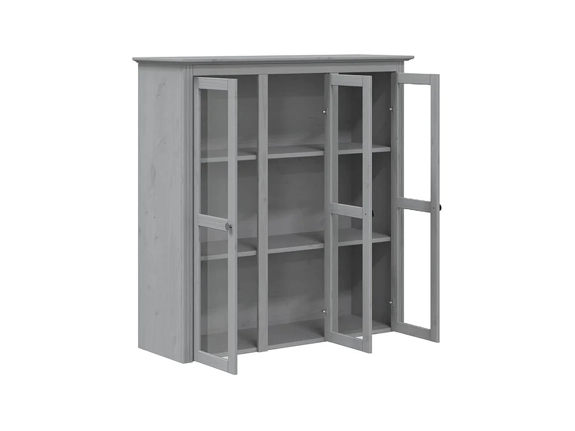 Buffet BODO gris 115,5x43x200,5 bois massif de pin