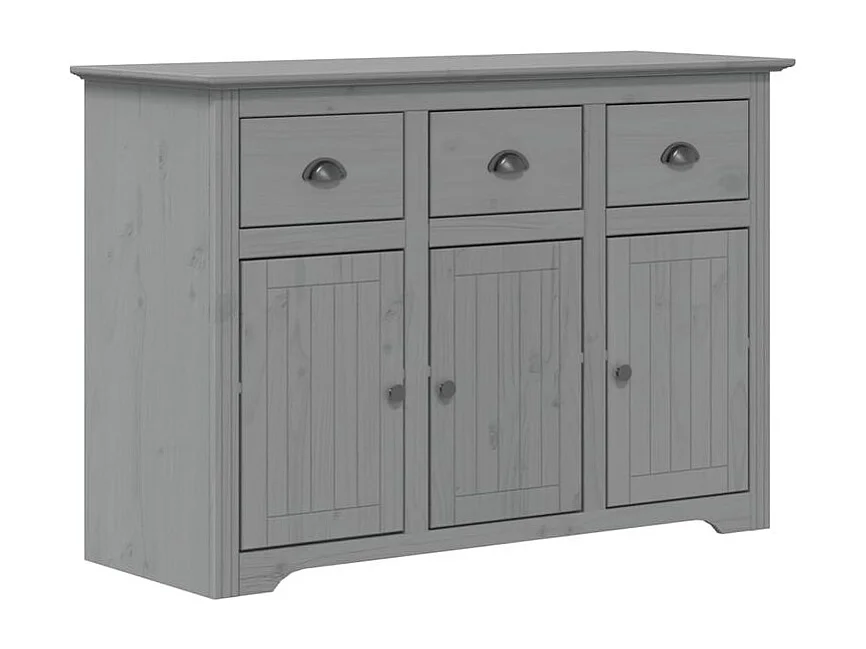 Buffet BODO gris 115,5x43x200,5 bois massif de pin