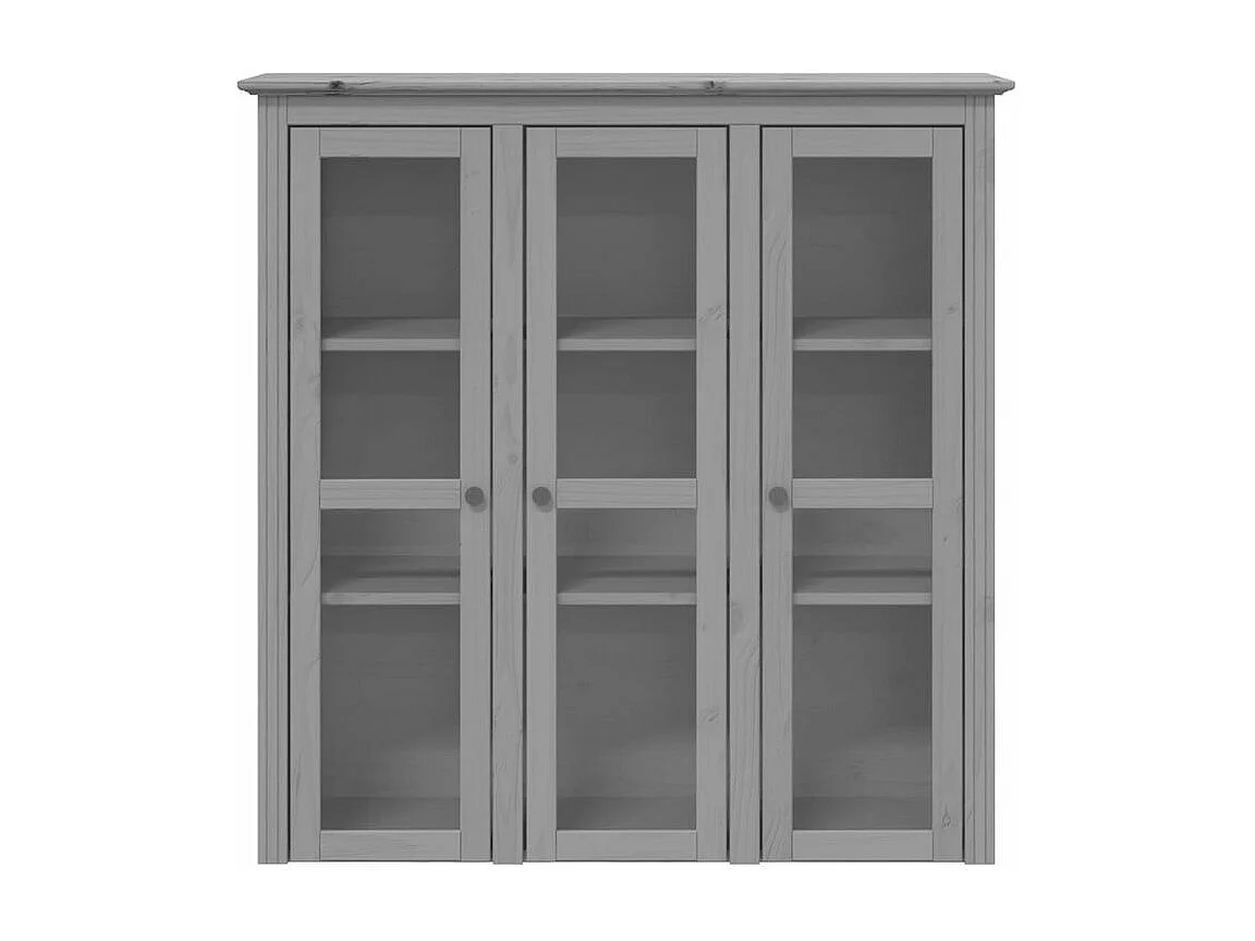 Buffet BODO gris 115,5x43x200,5 bois massif de pin