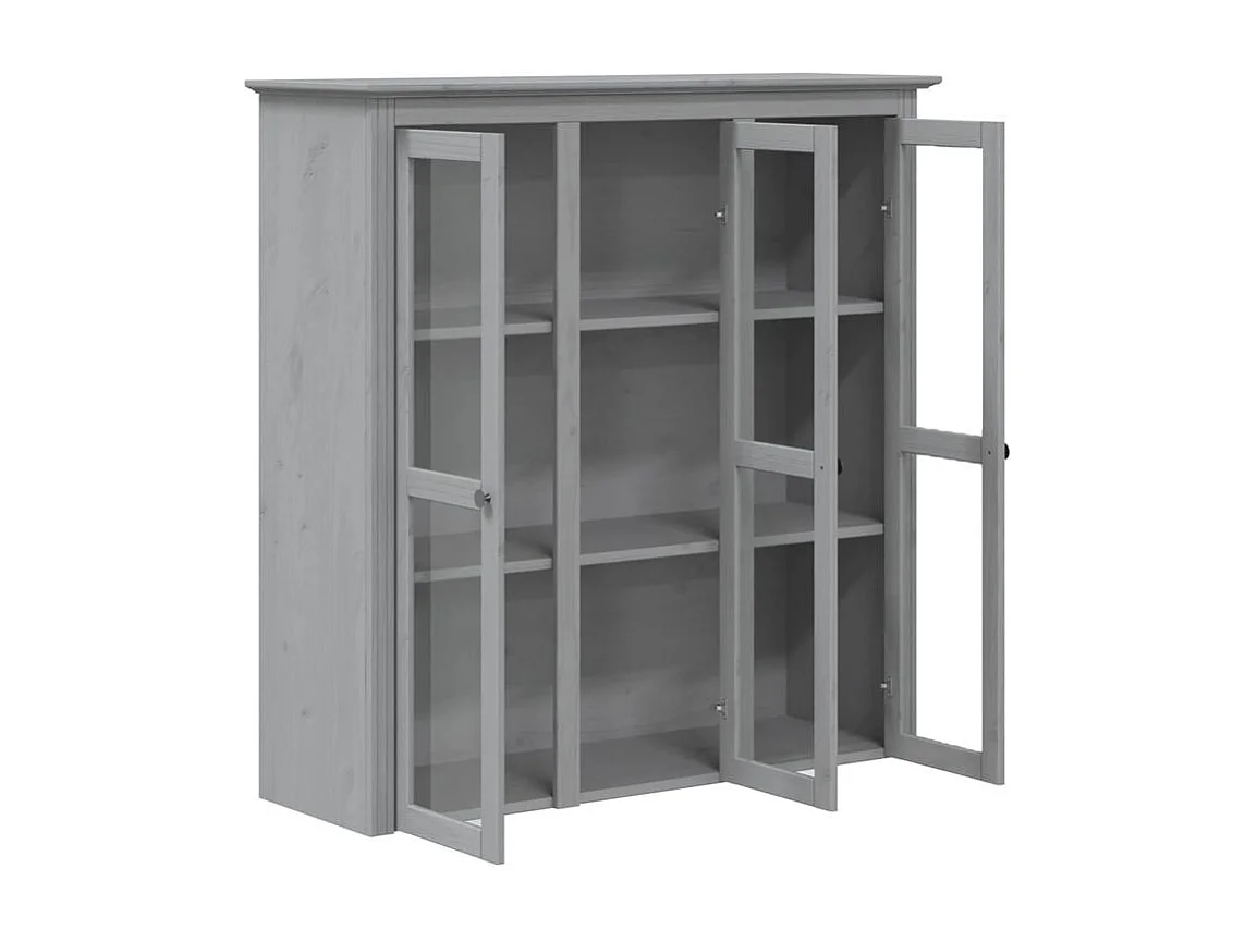 Buffet BODO gris 115,5x43x200,5 bois massif de pin