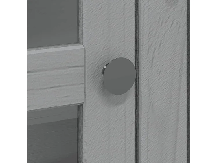 Buffet BODO gris 115,5x43x200,5 bois massif de pin