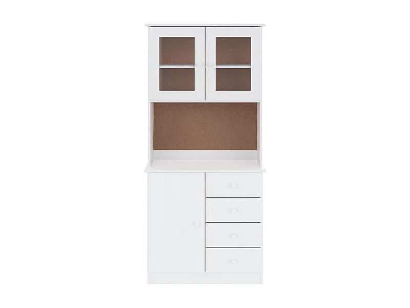 Buffet ALTA blanc 77x35x165 bois massif de pin