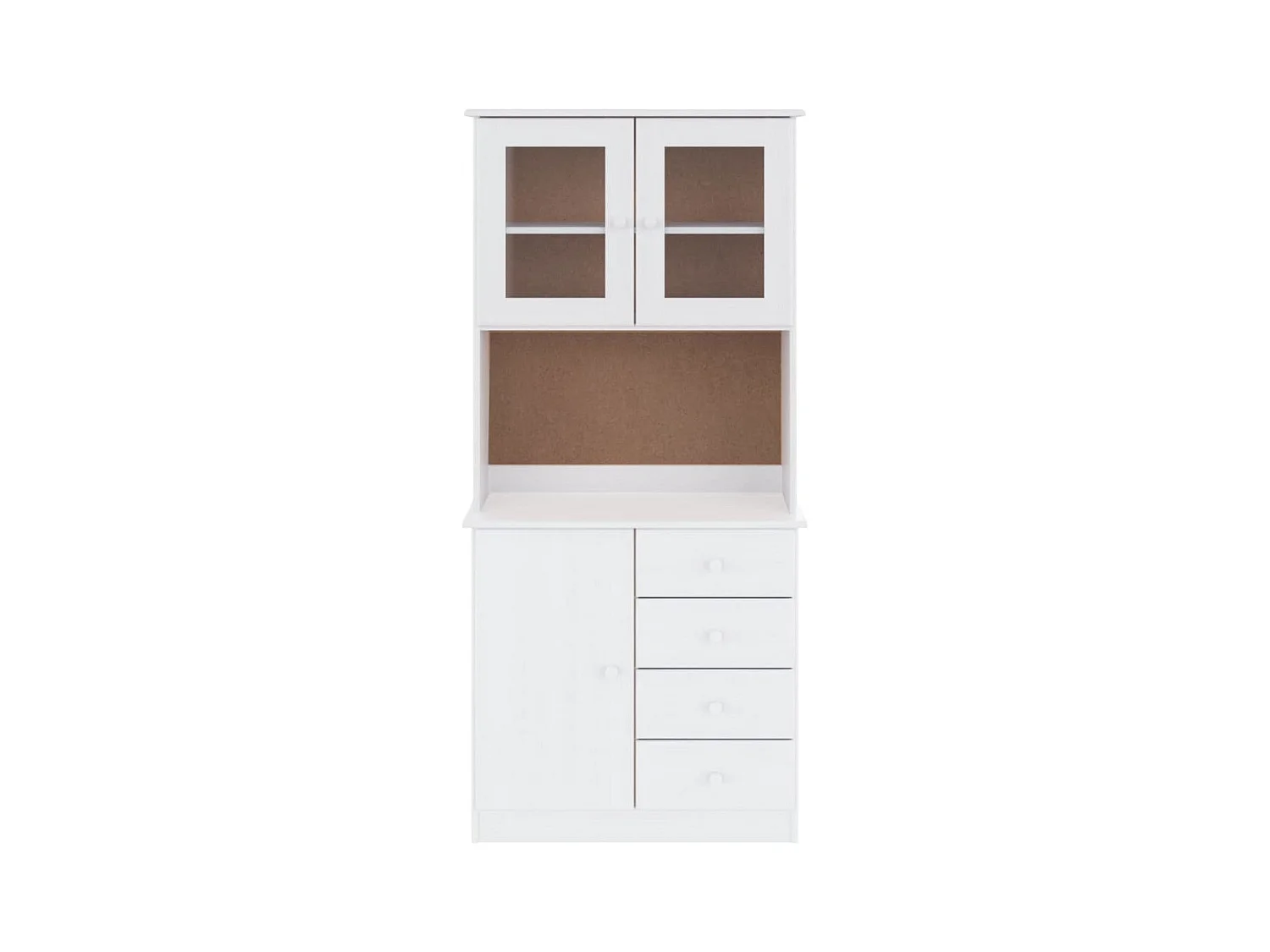 Buffet ALTA blanc 77x35x165 bois massif de pin