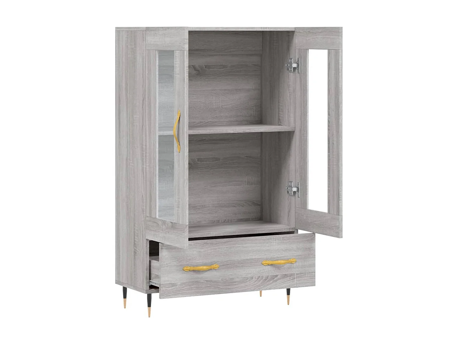 Buffet haut sonoma gris 69,5x31x115 bois d'ingénierie