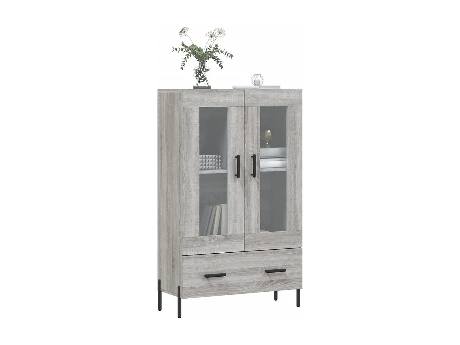 Buffet haut sonoma gris 69,5x31x115 bois d'ingénierie