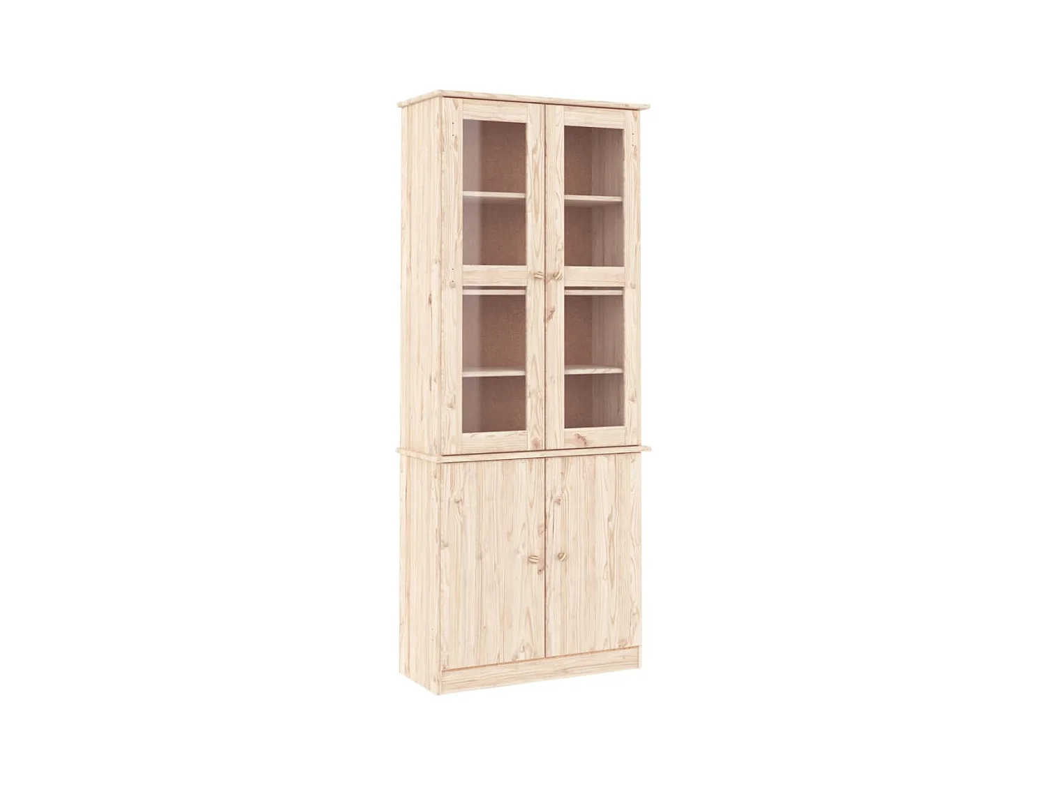 Vitrine en verre ALTA 77x35x186,5 bois de pin massif